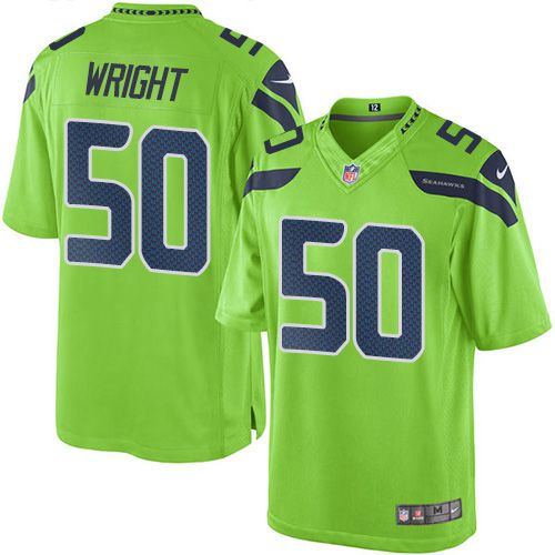 Men Seattle Seahawks #50 K.J. Wright Nike Green Rush Limited NFL Jersey->seattle seahawks->NFL Jersey